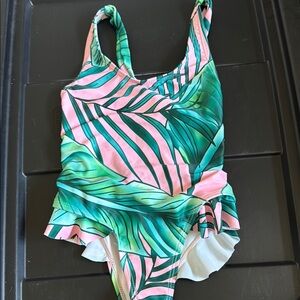 Tropical Leaf Kids Swimsuit